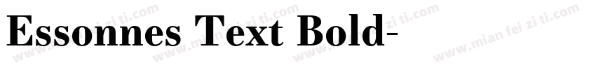 Essonnes Text Bold字体转换